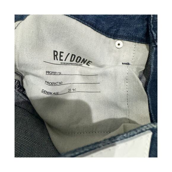 RE/Done Comfort Stretch High Rise Jeans 70's Stove Pipe Dark Rinse Size 30 NWT - Picture 4 of 10